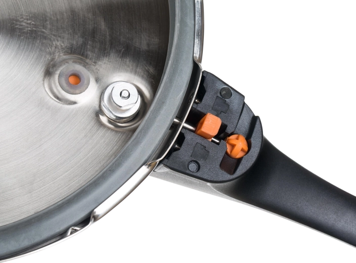 Veilige vergrendeling met veiligheidspal en werkventiel