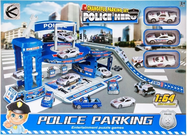 Polizei-Parkplatz mit 3 Autos