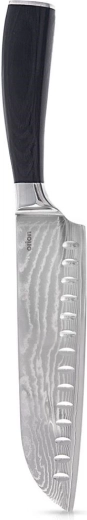 Santoku kitchen knife from Damascus steel 31 cm
