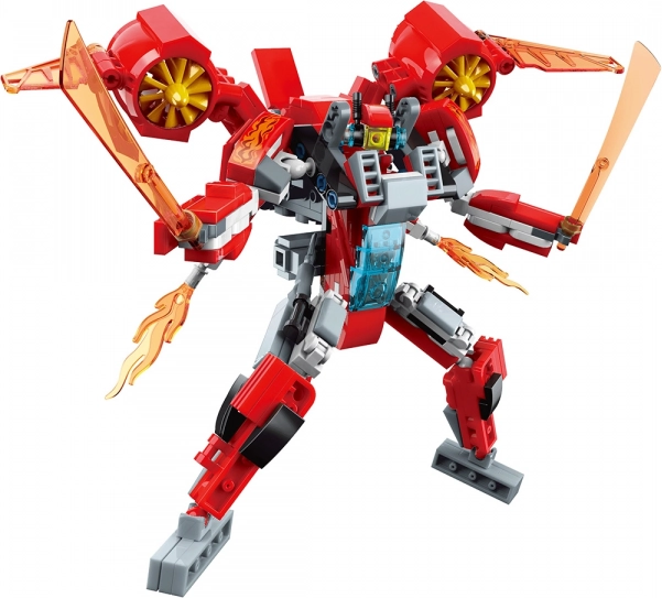 Qman Flame Blade Raider – 2-in-1 robot and fighter jet building set