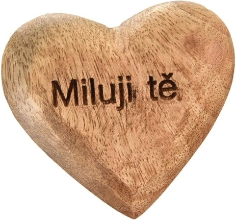 Mango Heart with the inscription I love you