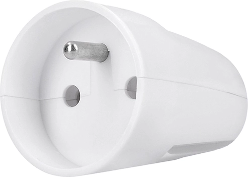 Solight gerader Stecker (Steckergehäuse) IP20 weiß – 1 Stück
