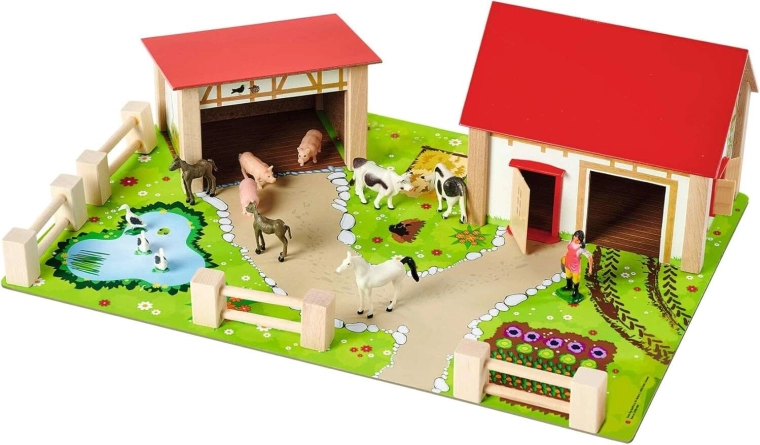 Ferme en bois réaliste pour des heures de jeu