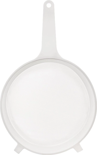 White fine plastic colander 25 cm