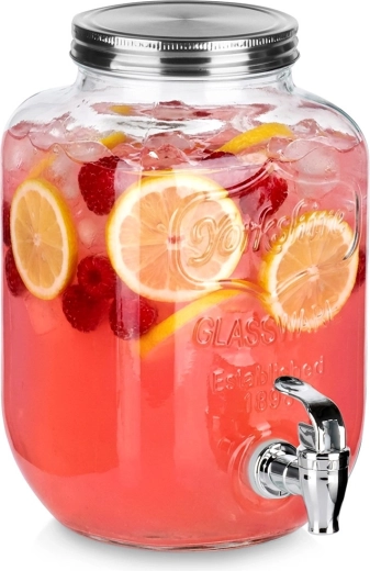 Glazen drankdispenser met kraantje 4 l