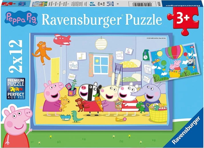 Peppa Pig : L’aventure de Peppa puzzle 2x12 pièces