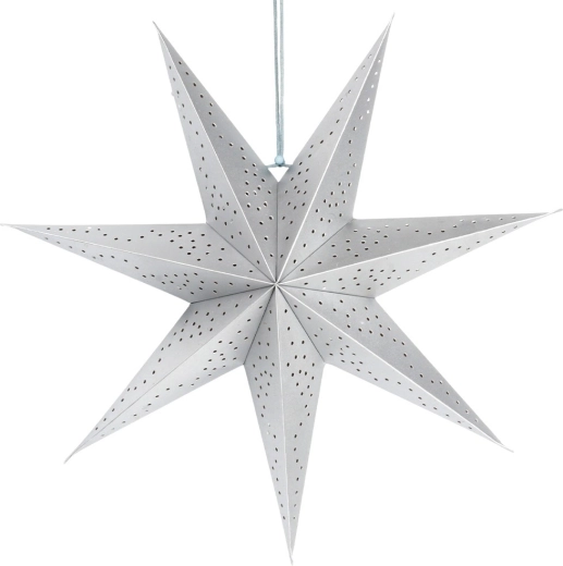 Silberner, durchbrochener Papierstern 45 cm