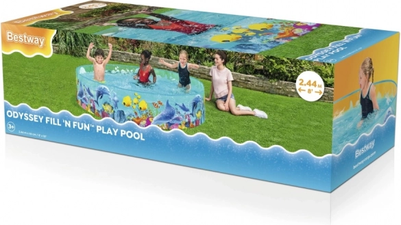 Kinderopzetzwembad BESTWAY 244 × 46 cm met zeemotief