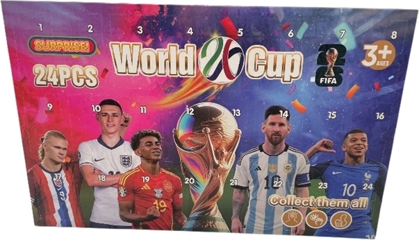 Calendrier de l’Avent avec motif de footballeurs - 1 pièce