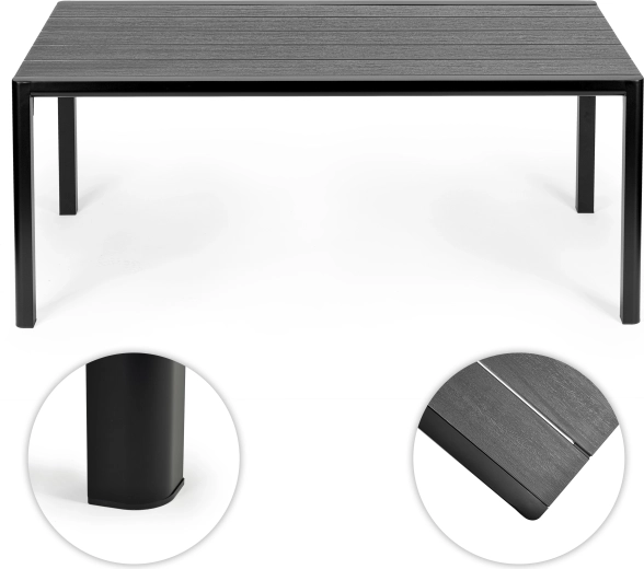 Plateau HDPE avec évacuation de l’eau et décor bois