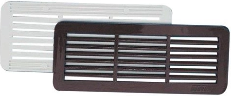 Ventilation grille with cover 150 × 60 mm, white, 2 pcs