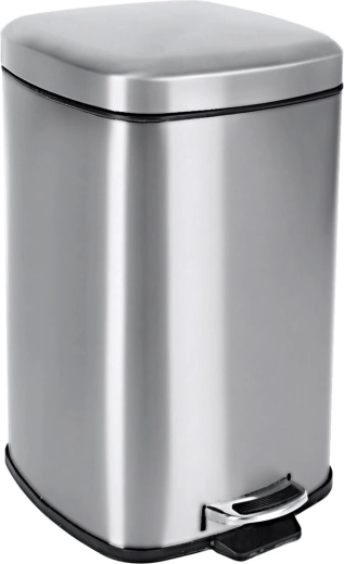 Square stainless steel pedal bin 20 l