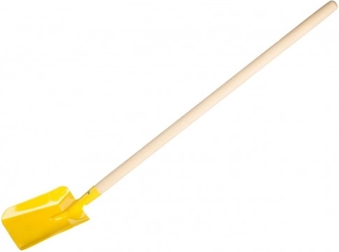Children's shovel with wooden handle 80 cm – Yellow