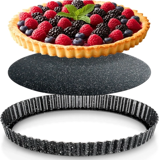 Taartvorm met uitneembare bodem 28 × 3 cm graniet