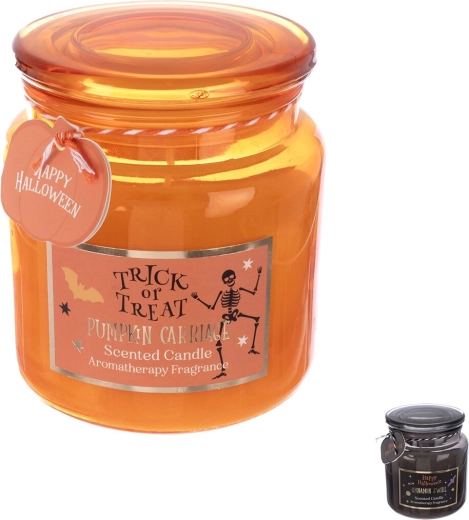 Geurkaars in glas Halloween 350 g (mix van geuren en motieven)