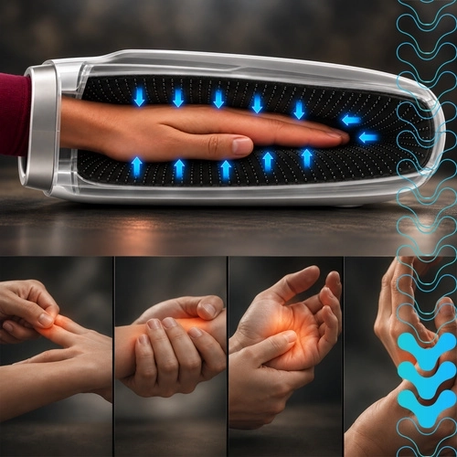 Compressiemassage voor comfort van de handen