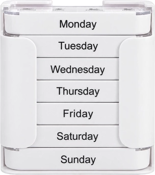 Isomedix weekly pill organizer with 28 compartments