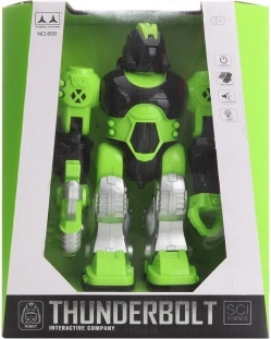 Green walking robot with light and sound 26 cm - 1 piece