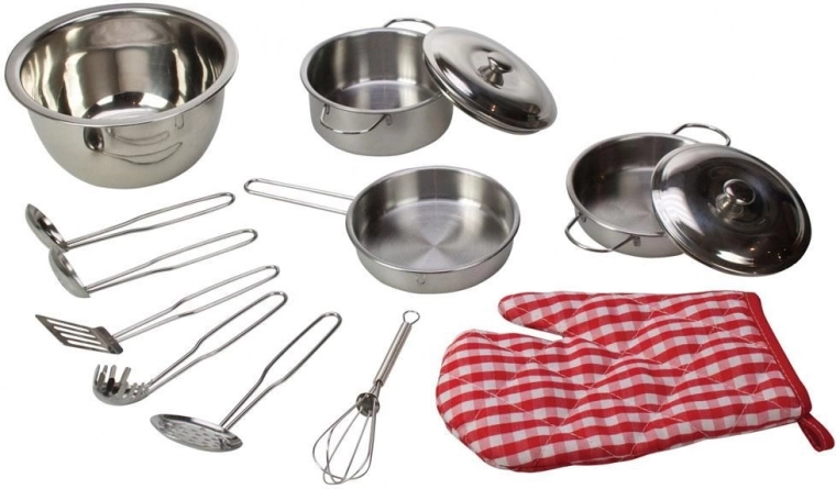 Bigjigs Toys metal cookware set for kids