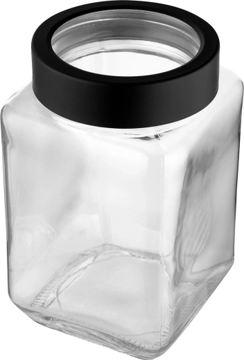Black screw-on lid for clean and secure closing