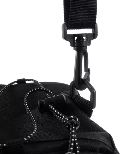 Quick mounting to the rack + shoulder strap
