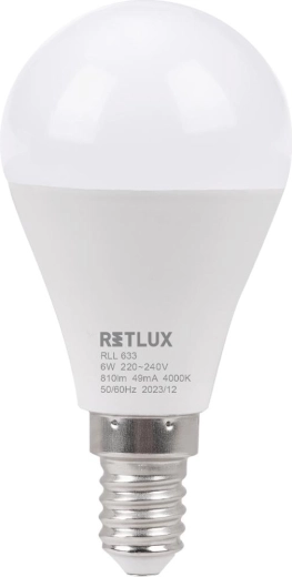 Ampoule LED Retlux mini globe E14 6 W 4000 K
