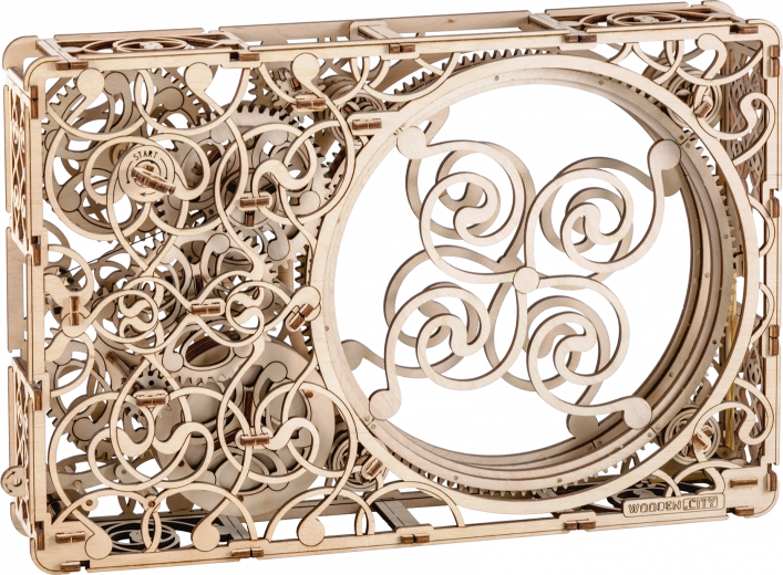 Tableau mécanique - puzzle 3D en bois