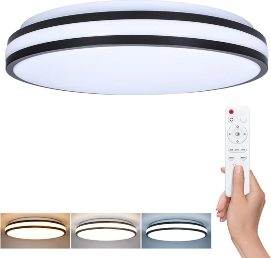 Solight plafonnier et applique LED Laskos avec télécommande 48 W 39 cm dimmable CCT