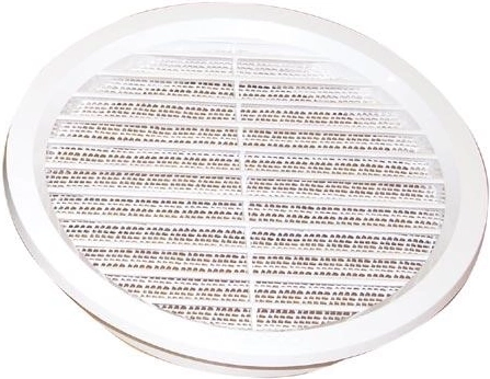 Ventilation grille with mesh, diameter 150 mm, white