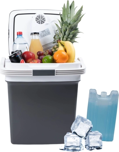 Portable car cooler with cooling and heating function, 29 l, graphite
