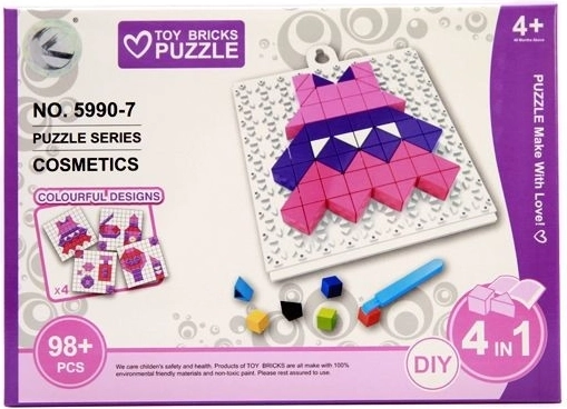 Puzzle-Steckspiel mit 98 Teilen - 1 Stück