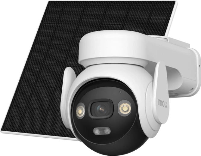 Solar power and battery for outlet-free operation