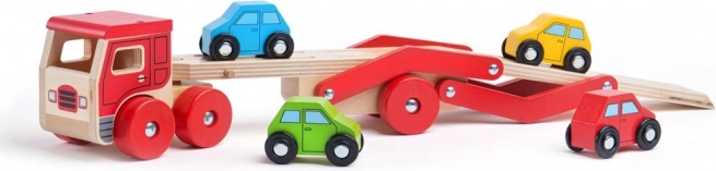 Wooden Car Transporter Truck by Bigjigs Toys
