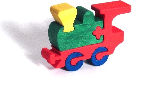 Fauna puzzle en bois à encastrer locomotive