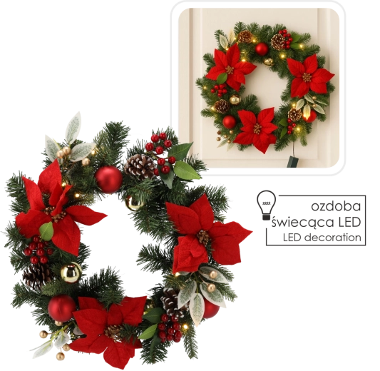 Versatile use on a door or as a table decoration