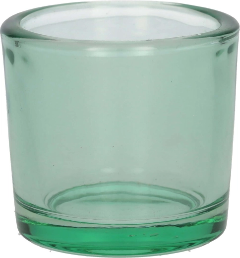 Espen tealight candle holder green clear 6.5 × 6 cm