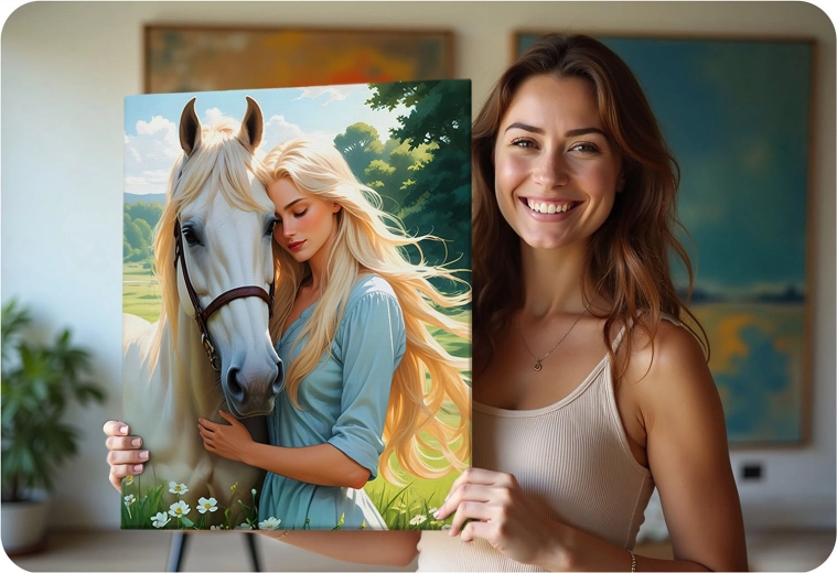 Vivid colors and detailed motif