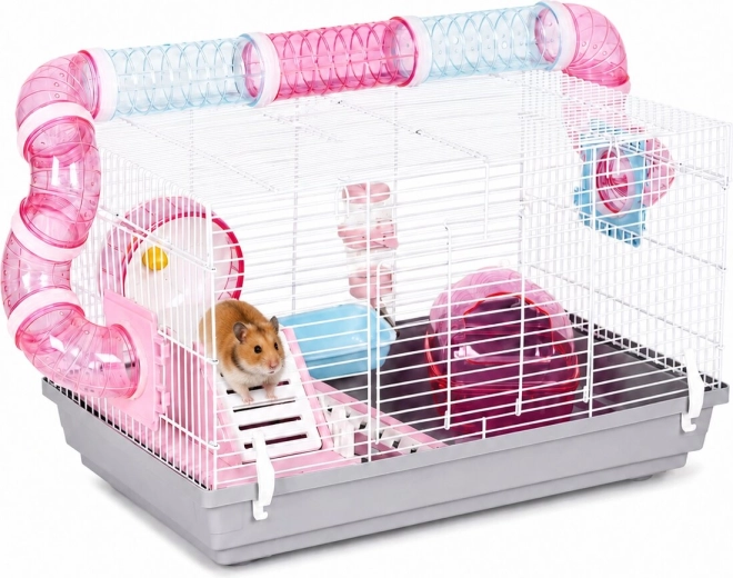 Petsi kooi voor hamsters en kleine knaagdieren met tunnels en accessoires