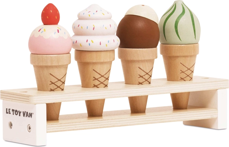 Ensemble en bois de cornets de glace sur support Le Toy Van