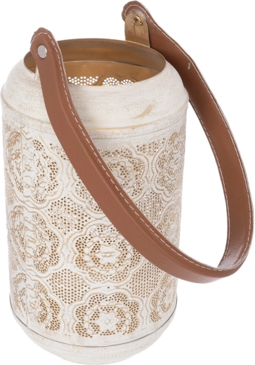 Mandala-kandelaar in beige-gouden uitvoering