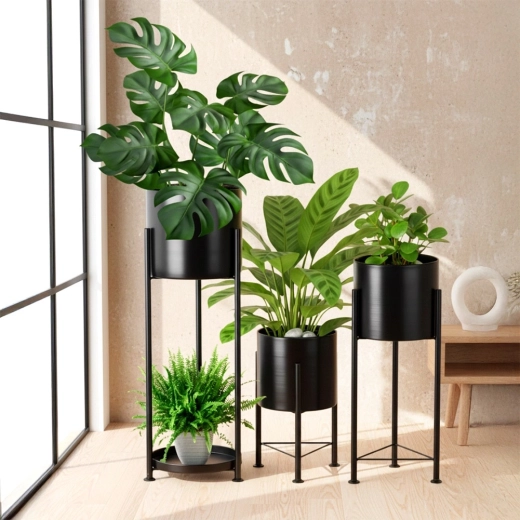 Drei Höhen für eine wirkungsvolle Präsentation von Grünpflanzen