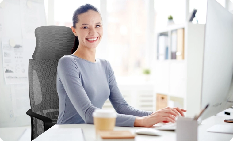 Atmungsaktive ergonomische Rückenlehne