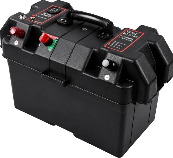 Robuuste draagbare box met accubescherming