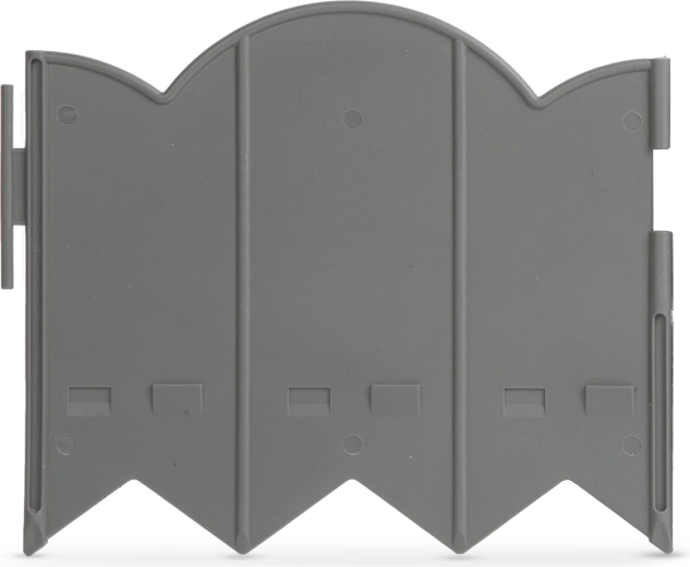 Gray Plastic Garden Edging 20 × 17.5 cm – 12 Pieces