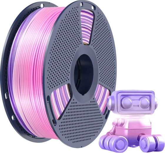 Glanzend silk-effect en regenbooggradient