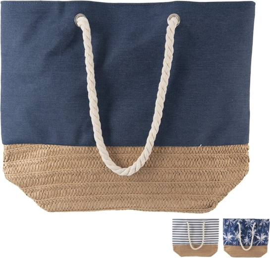 Strandtasche aus Baumwolle und Jute 47 × 16 cm (Mix)