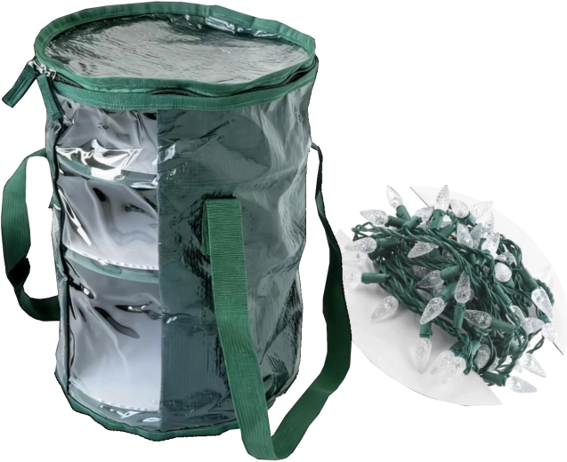 Green Christmas lights organizer 23 × 30 cm