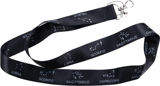 Nekkoord sleutelhanger met metalen karabijnhaak Zodiac
