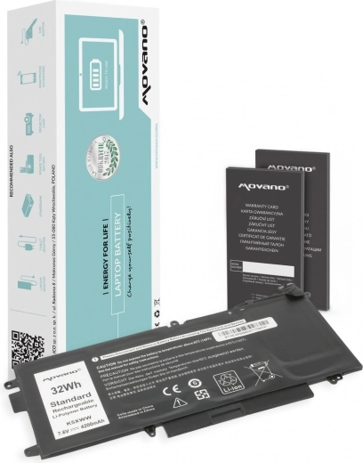 Movano K5XWW battery for Dell Latitude 5289 and 7390 2-in-1 (4200 mAh, 32 Wh)