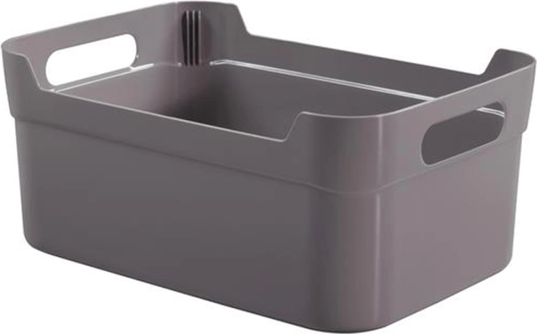 Plastic storage basket 34 × 24 × 14 cm – mix of colors